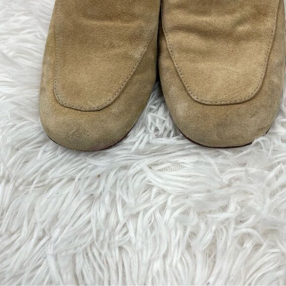 Vince Fauna Slip-On Almond Toe Suede Leather Loafers - Picture 4 of 10